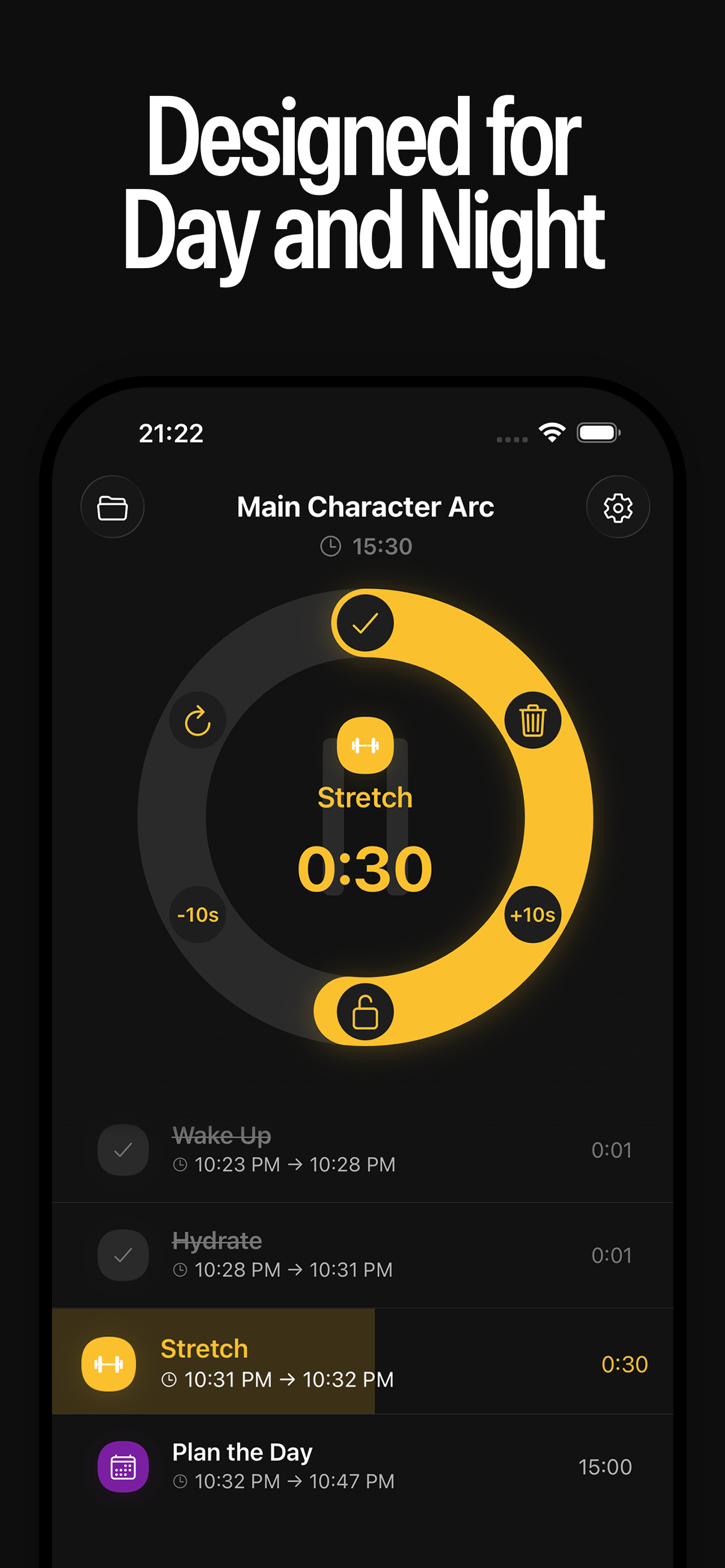 Designed for Day and Night - OneDial dark mode interface